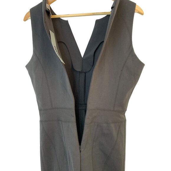 DKNY Black Sleeveless Bodycon Sheath Dress Size 8 Scuba Rear Zipper RY10399 - Picture 2 of 10